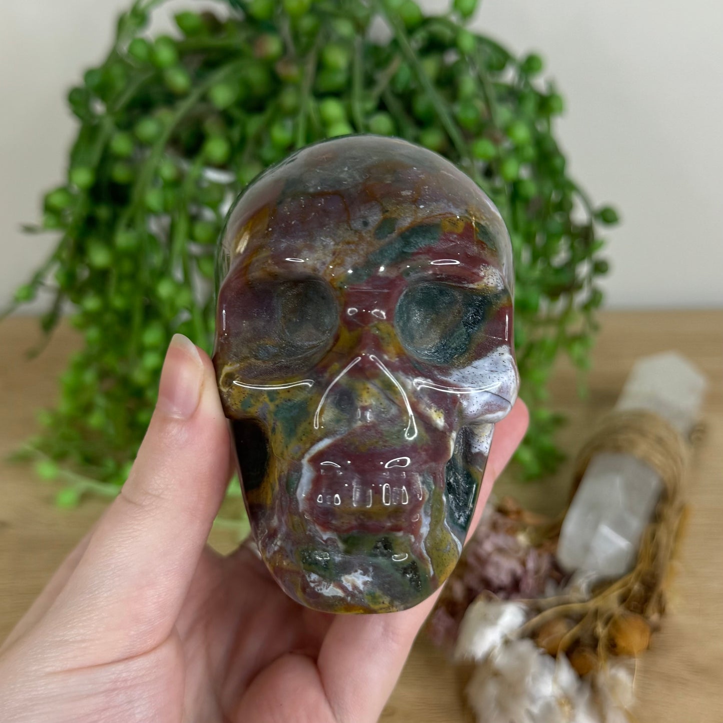 Ocean Jasper Skull (P471)