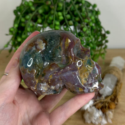 Ocean Jasper Skull (P471)