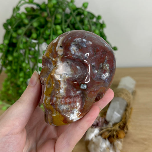 Ocean Jasper Skull (P470)