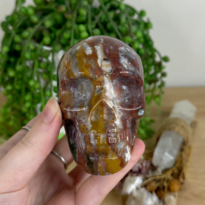 Ocean Jasper Skull (P470)