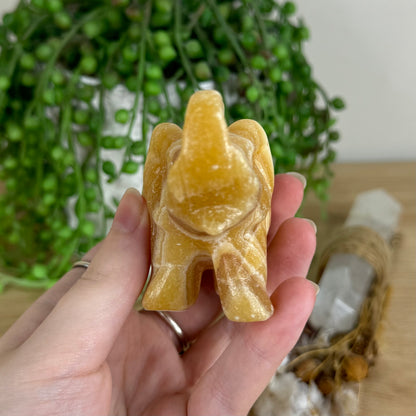 Yellow Calcite Elephant (P464)