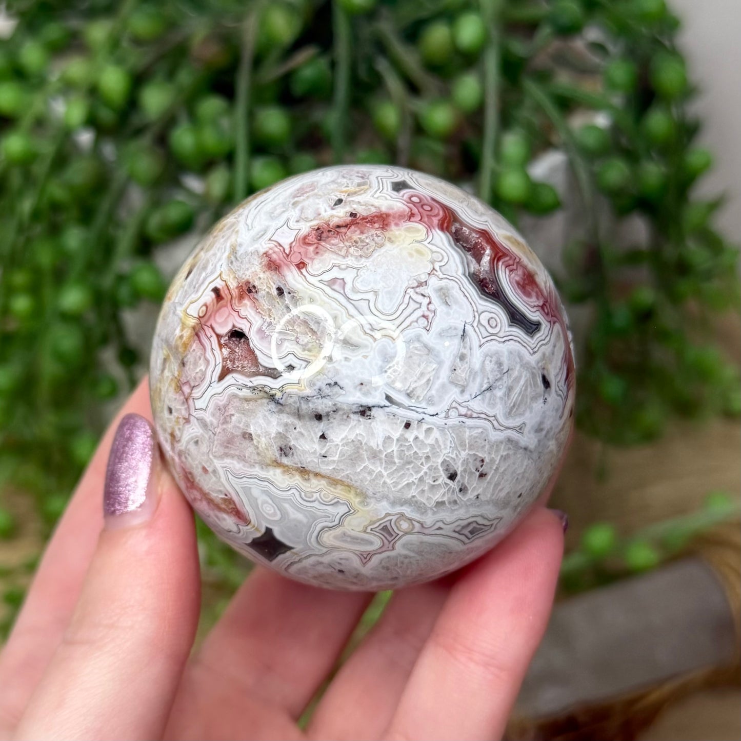 Mexican Crazy Lace Agate Sphere (Z948)