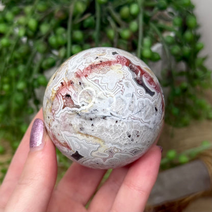 Mexican Crazy Lace Agate Sphere (Z948)