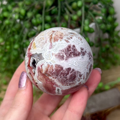 Mexican Crazy Lace Agate Sphere (Z948)