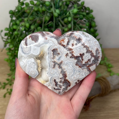Mexican Crazy Lace Agate Heart (Z943)