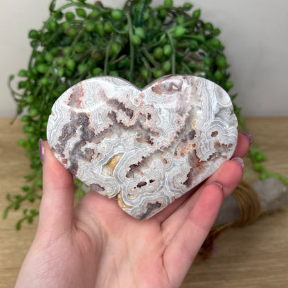 Mexican Crazy Lace Agate Heart (Z943)