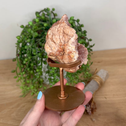 Argentina Pink Amethyst Geode On Stand 1
