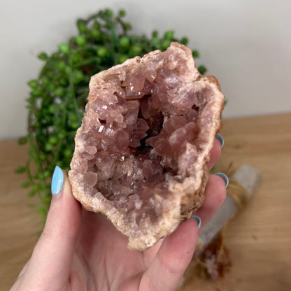 Argentina Pink Amethyst Geode On Stand 1