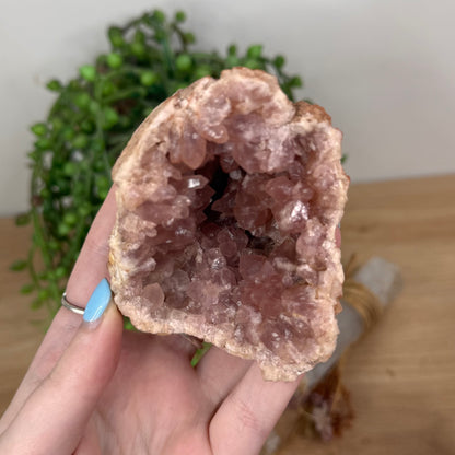 Argentina Pink Amethyst Geode On Stand 1