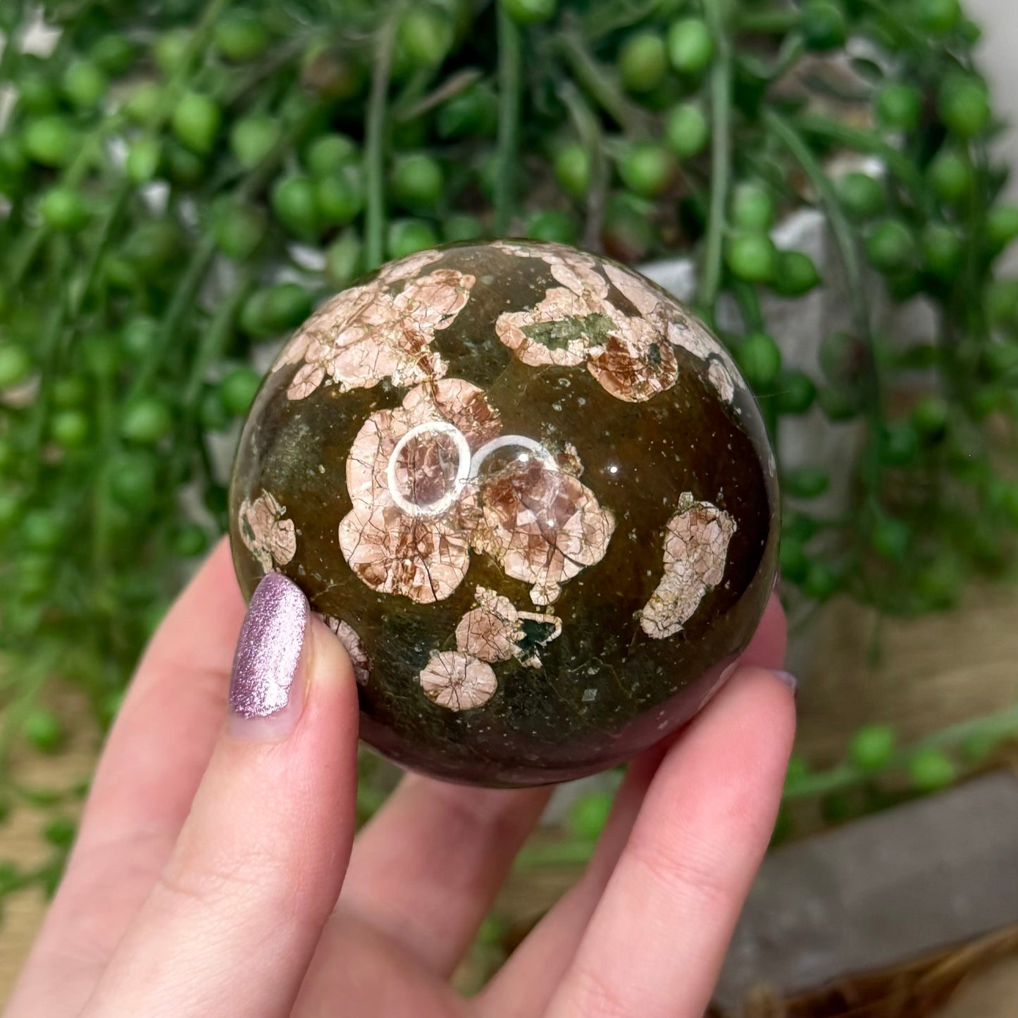 Russian Flower Agate Sphere (Z953)