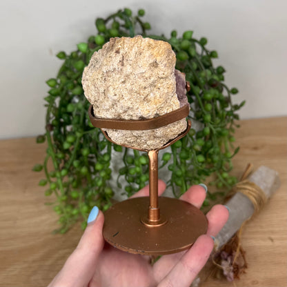 Argentina Pink Amethyst Geode On Stand 2