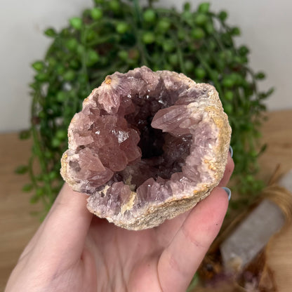 Argentina Pink Amethyst Geode On Stand 2