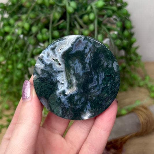 Moss Agate Disc (Z997)