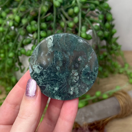 Moss Agate Disc (Z989)
