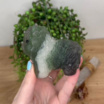 Green Fluorite Highland Cow (U603)