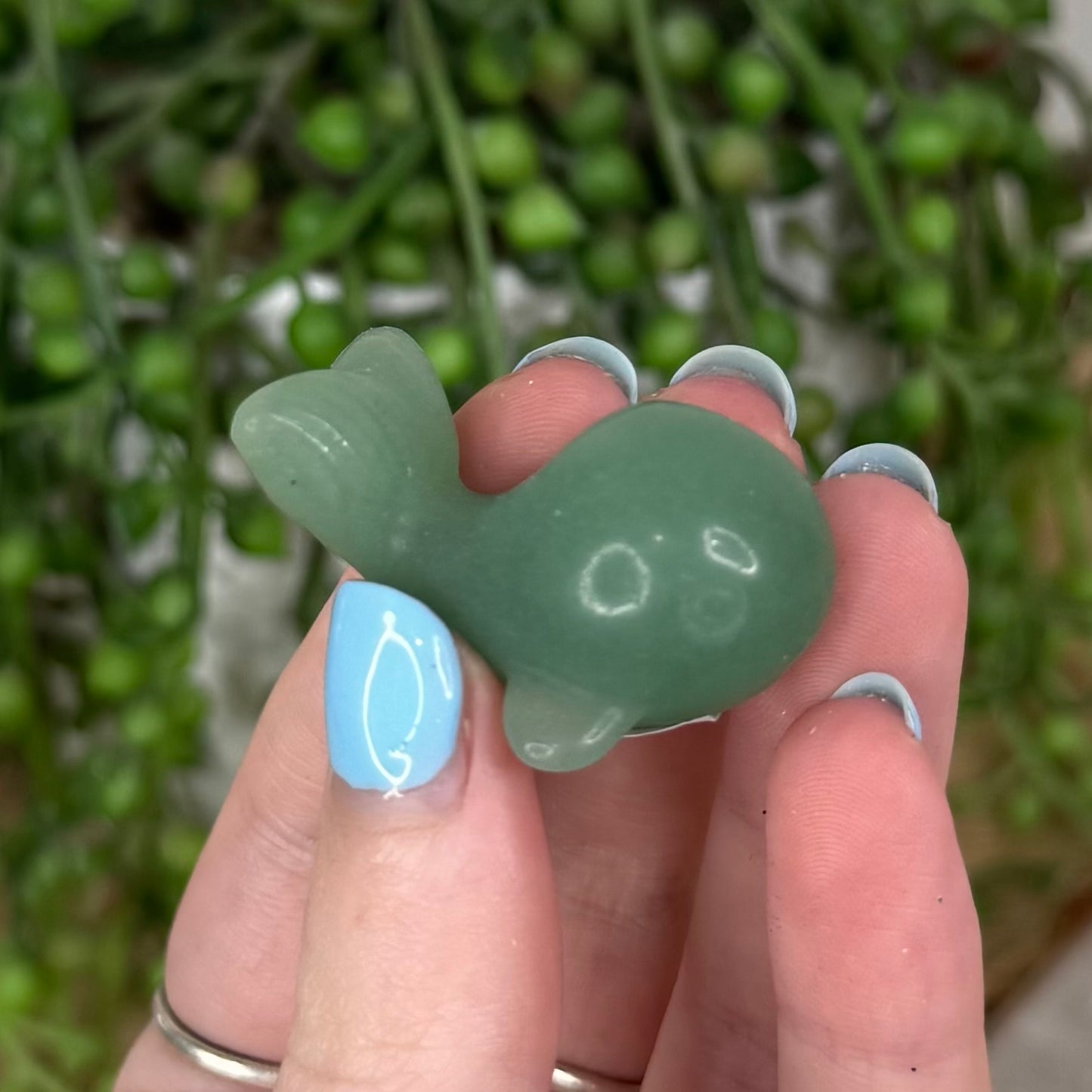 Green Aventurine Whale (U599)