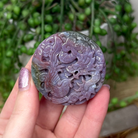 Ocean Jasper Carving Disc (Z914)