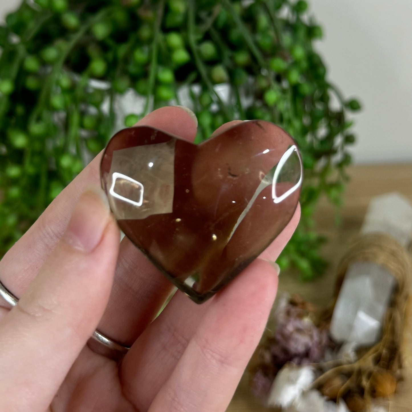 Smokey Quartz Heart (P376)