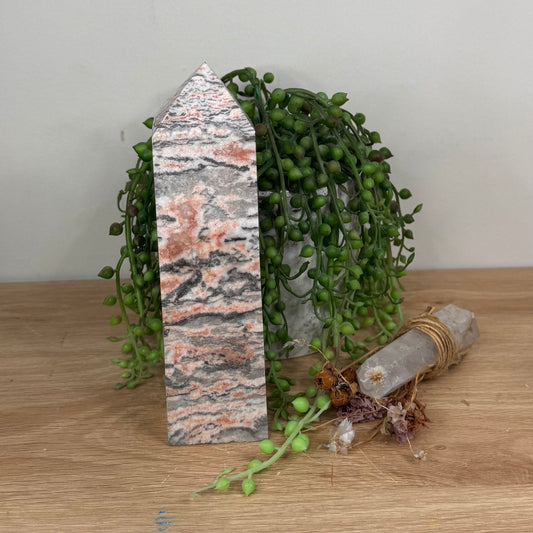 Pink Zebra Jasper Tower (U457)