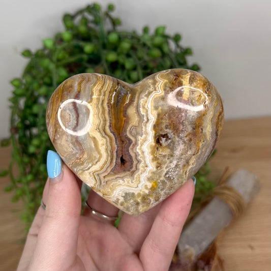 Crazy Lace Agate Heart (U412)