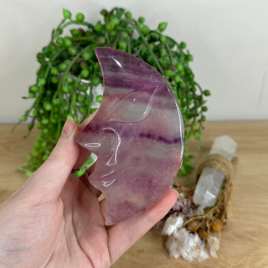 Rainbow Fluorite Moon (P330)