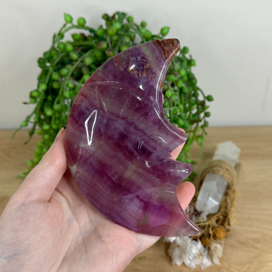 Rainbow Fluorite Moon (P331)