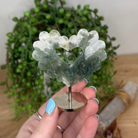 Moss Agate Heart (U671)