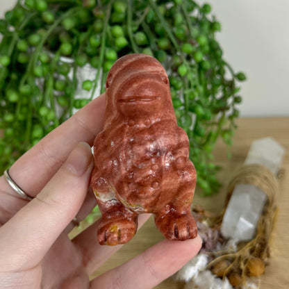 Red Banded Calcite Chubby Dinosaur (P296)