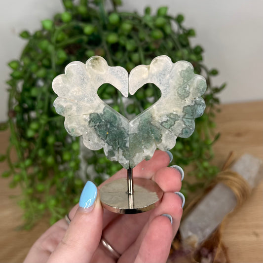 Moss Agate Heart (U672)