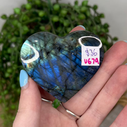 Labradorite Heart (U679)
