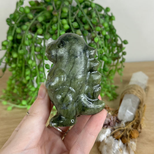 Green Jade Chubby Dinosaur (P297)