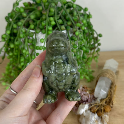 Green Jade Chubby Dinosaur (P297)