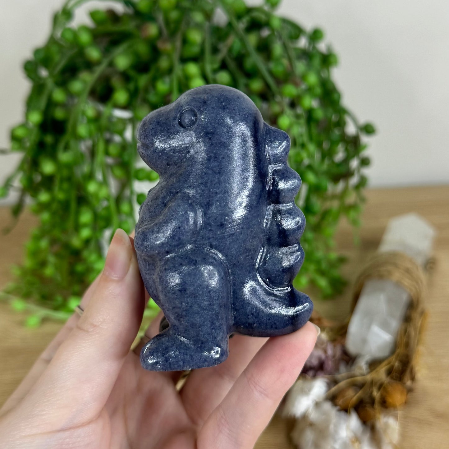 Blue Aventurine Chubby Dinosaur (P295)