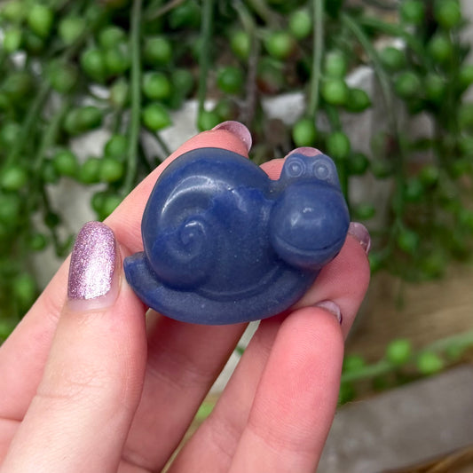 Blue Aventurine Snail (128A)