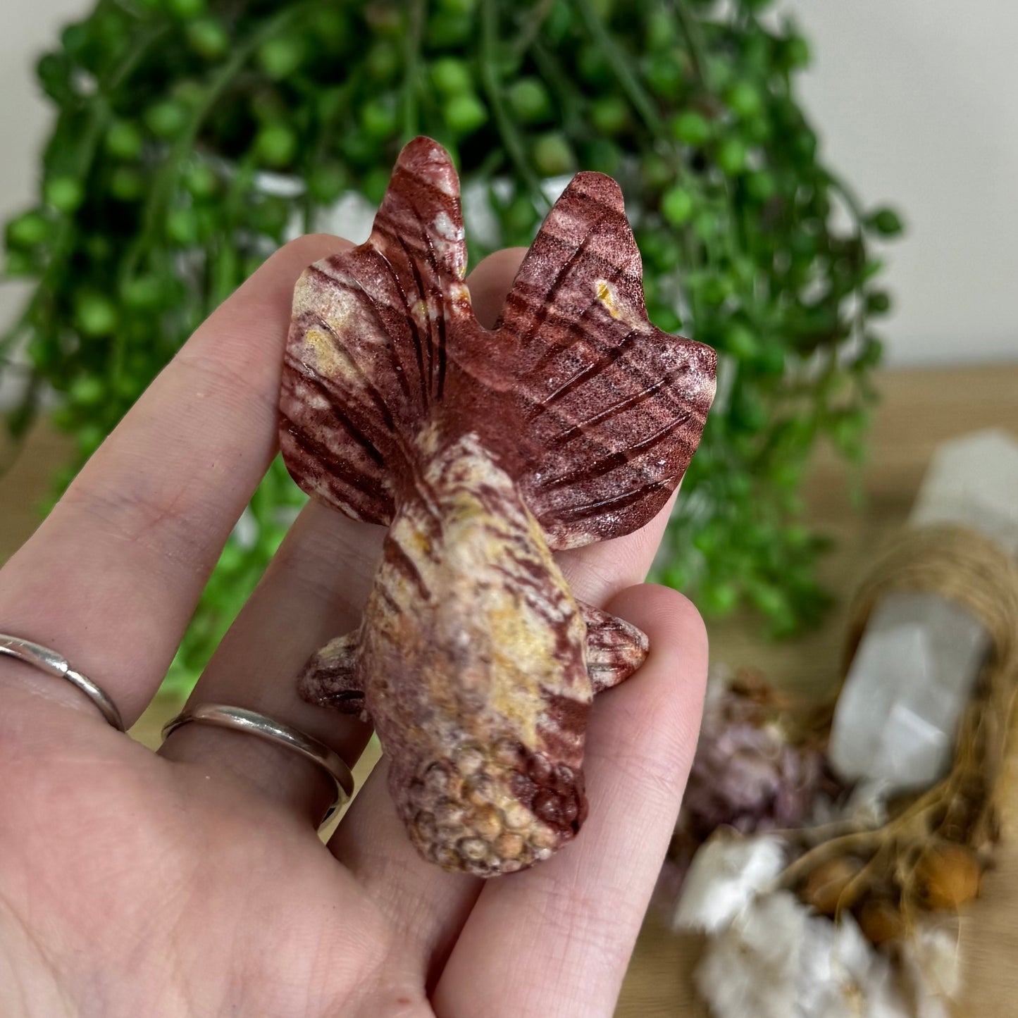Red Banded Calcite Fish (P282)
