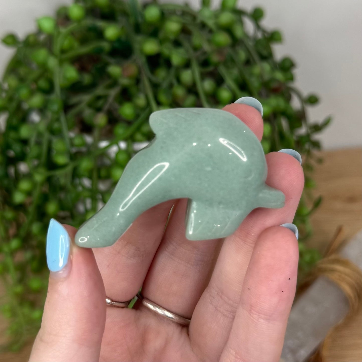 Green Aventurine Dolphin (U691) (U690)