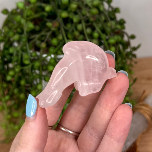 Rose Quartz Dolphin (U692) (U693)
