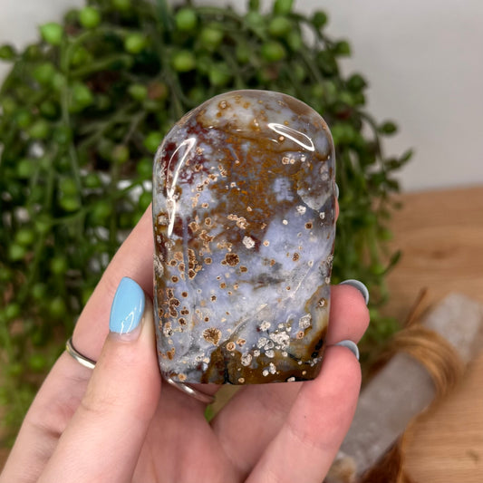 Blue Plume Agate Free Form (U402)