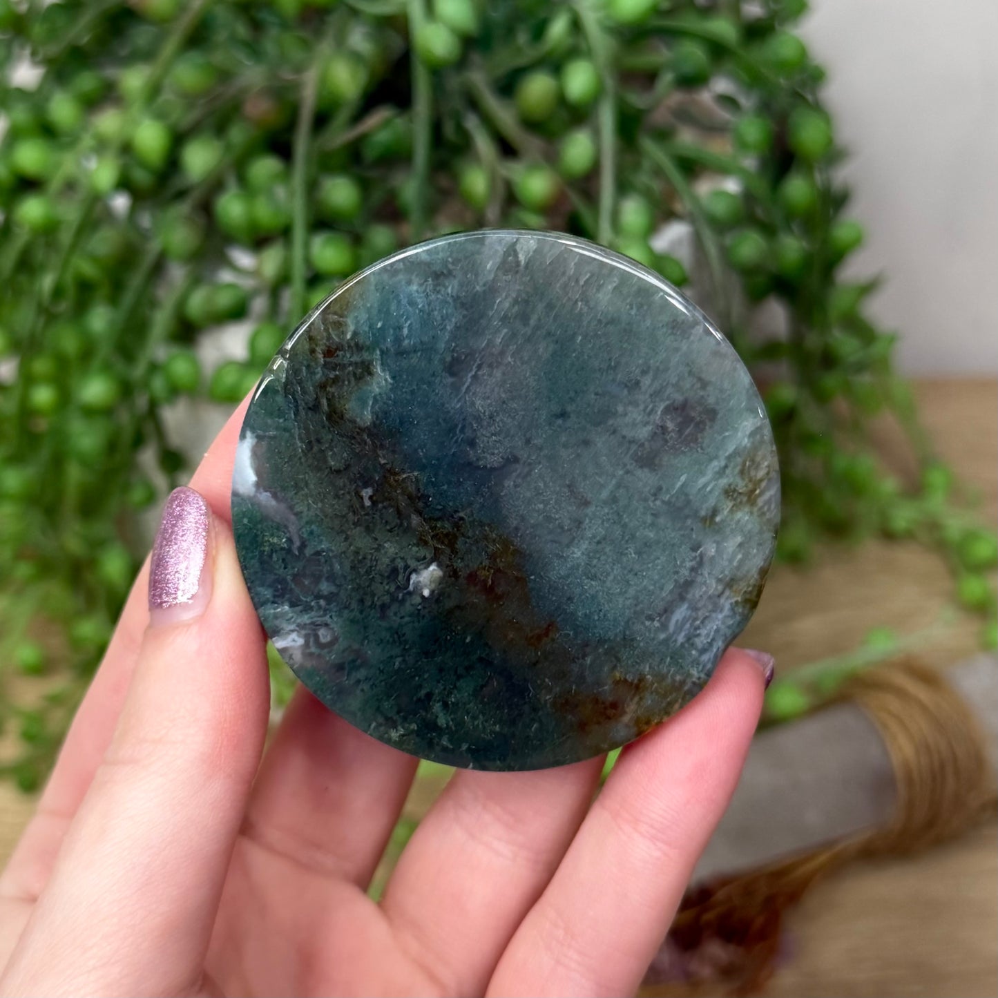Moss Agate Disc (Z990)