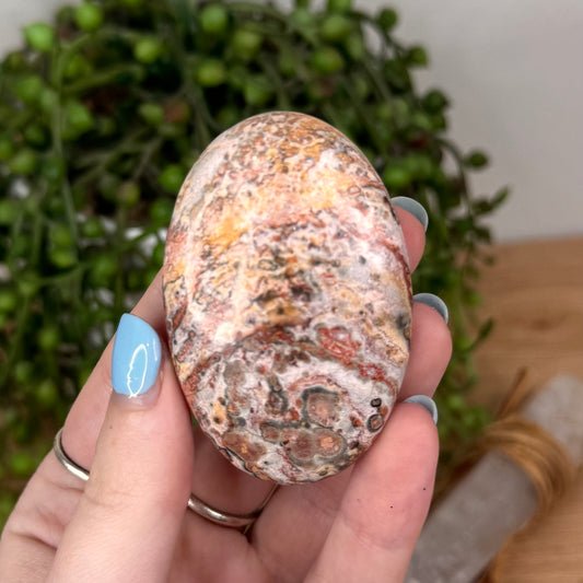 Leopard Skin Jasper Palm Stone (U768)