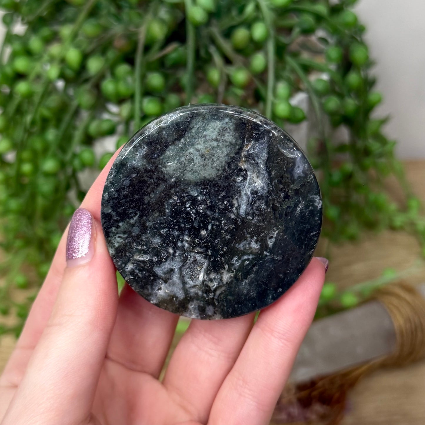 Moss Agate Disc (Z988)