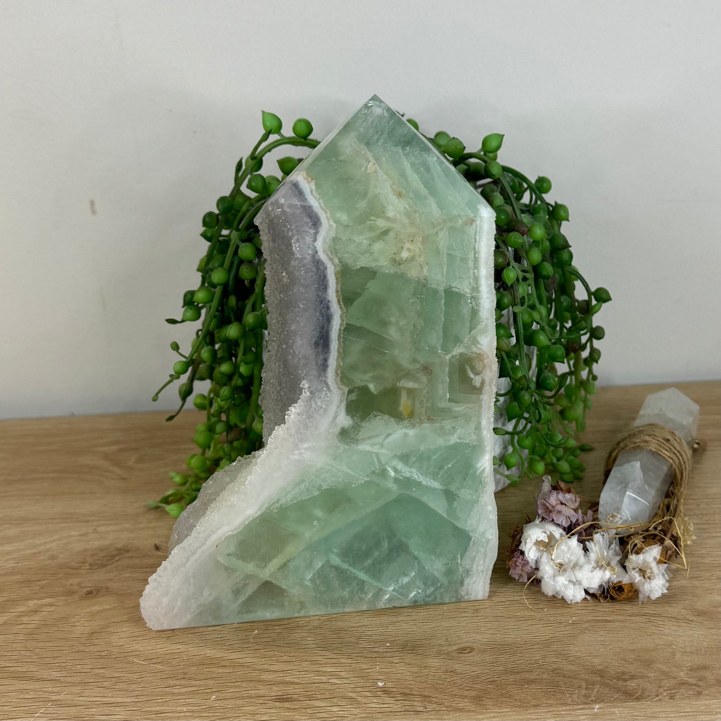 Green Sugar Fluorite Tower (P437)