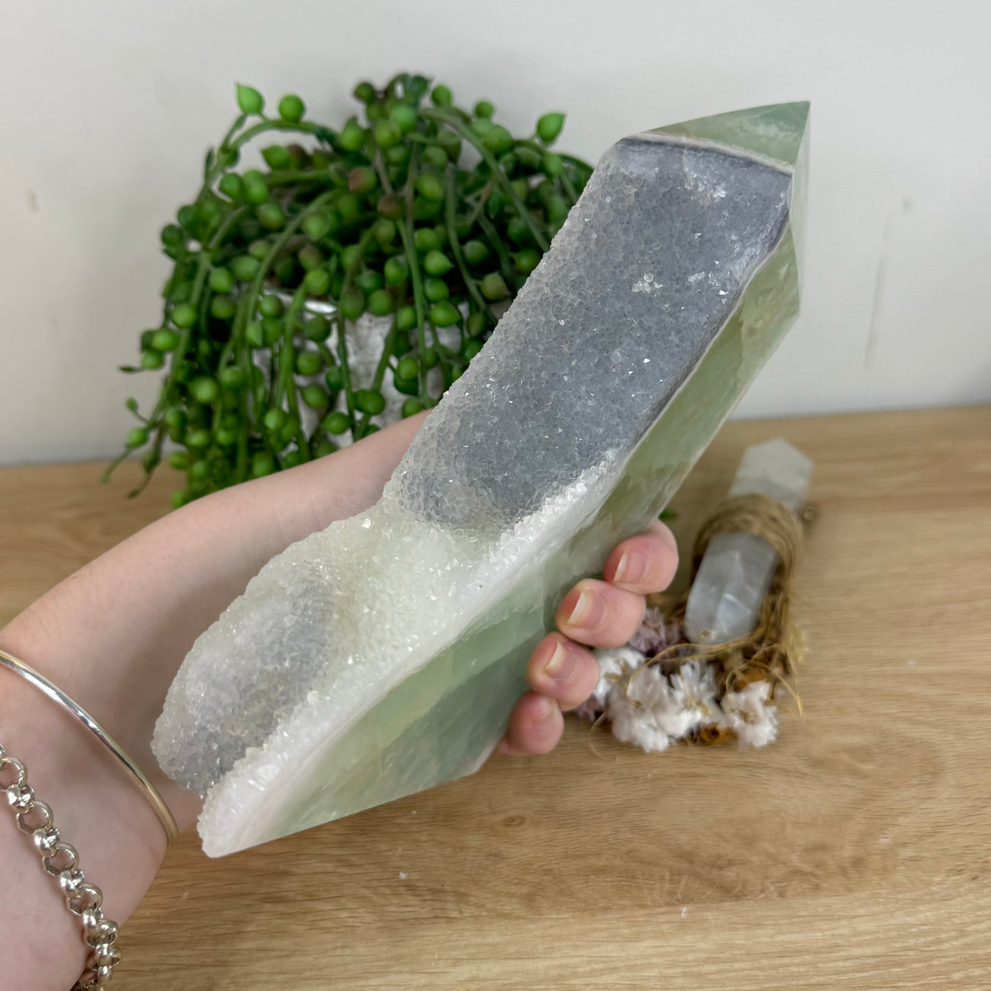 Green Sugar Fluorite Tower (P437)