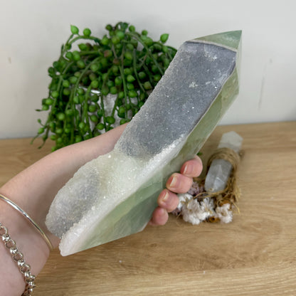 Green Sugar Fluorite Tower (P437)