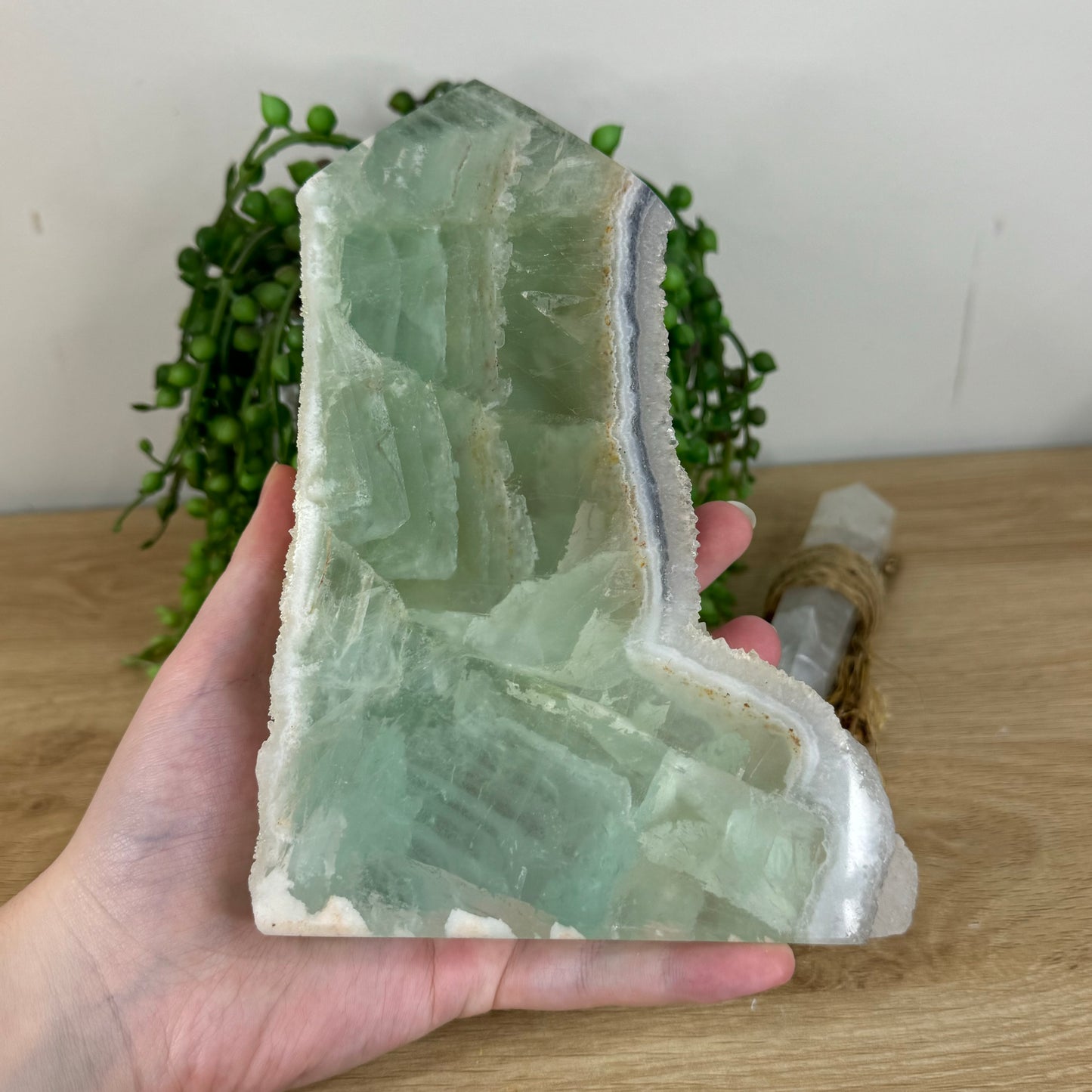Green Sugar Fluorite Tower (P437)