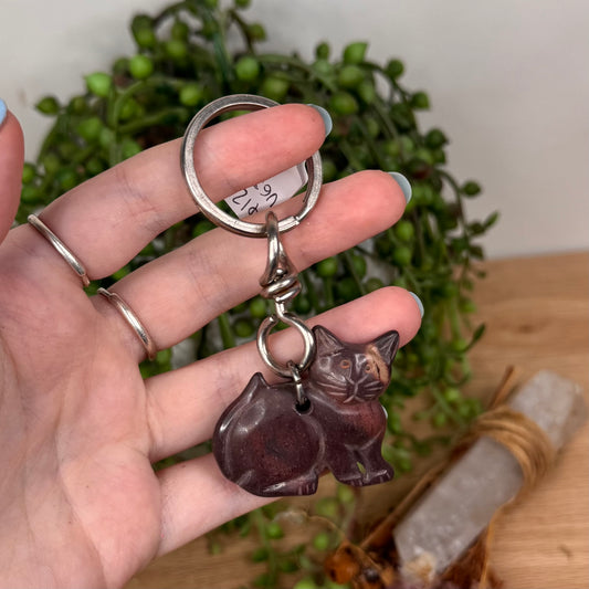 Mookaite Cat Keychain (U650)