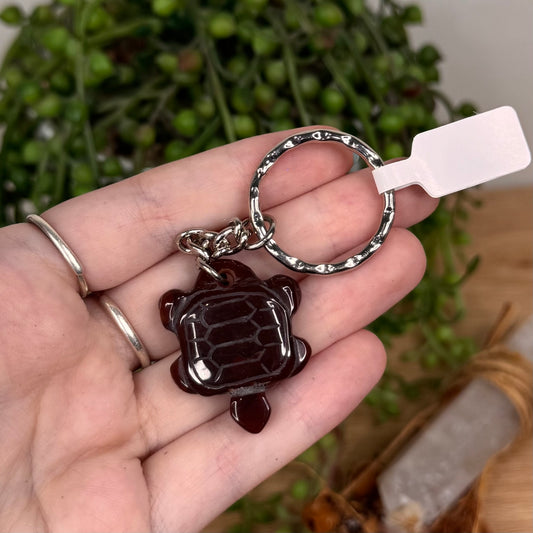 Carnelian Turtle Keychain (U641)