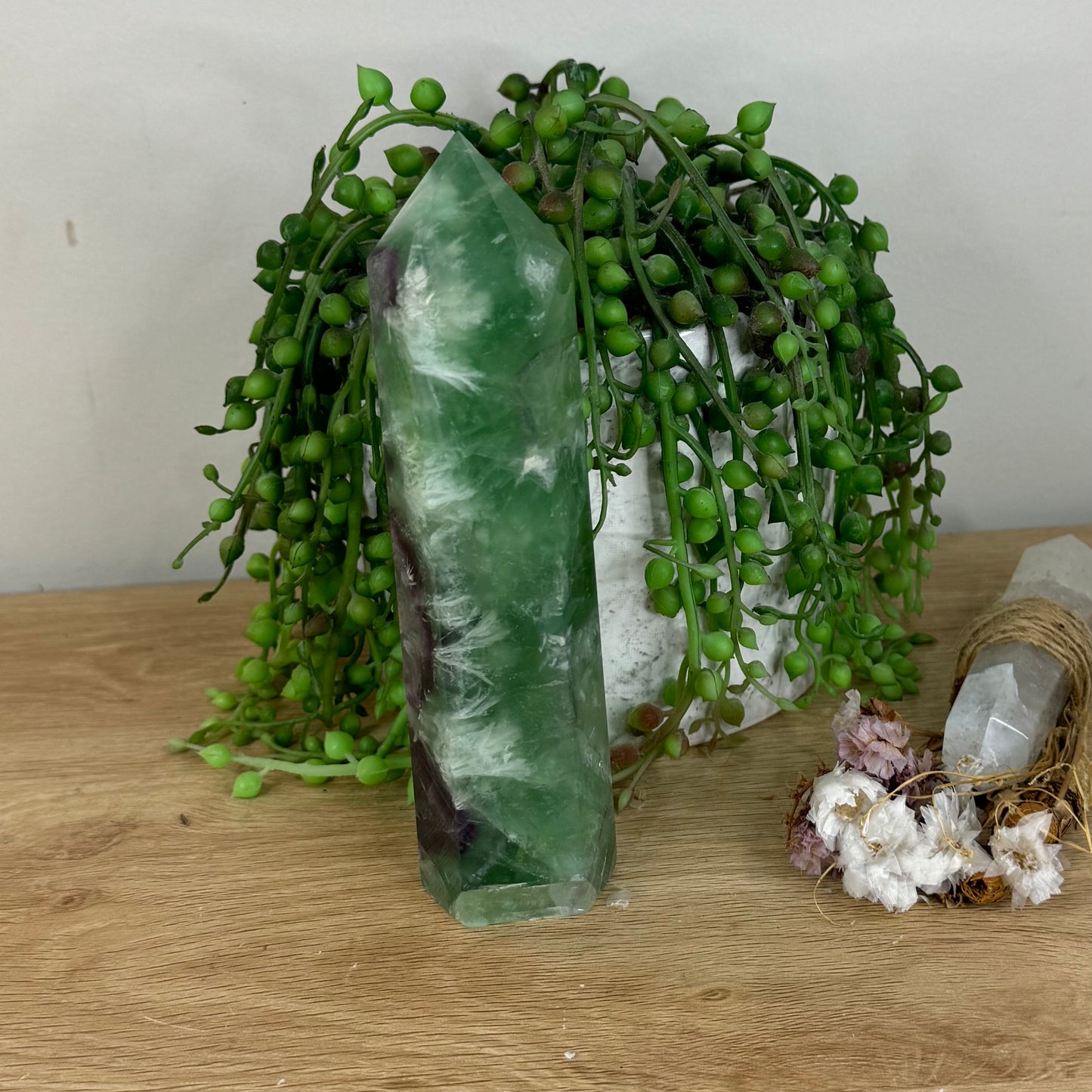 Rainbow Feather Fluorite Tower (P757)