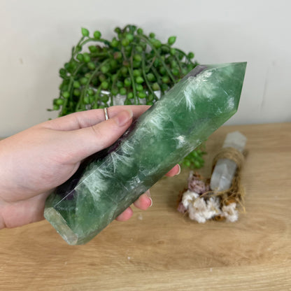 Rainbow Feather Fluorite Tower (P757)