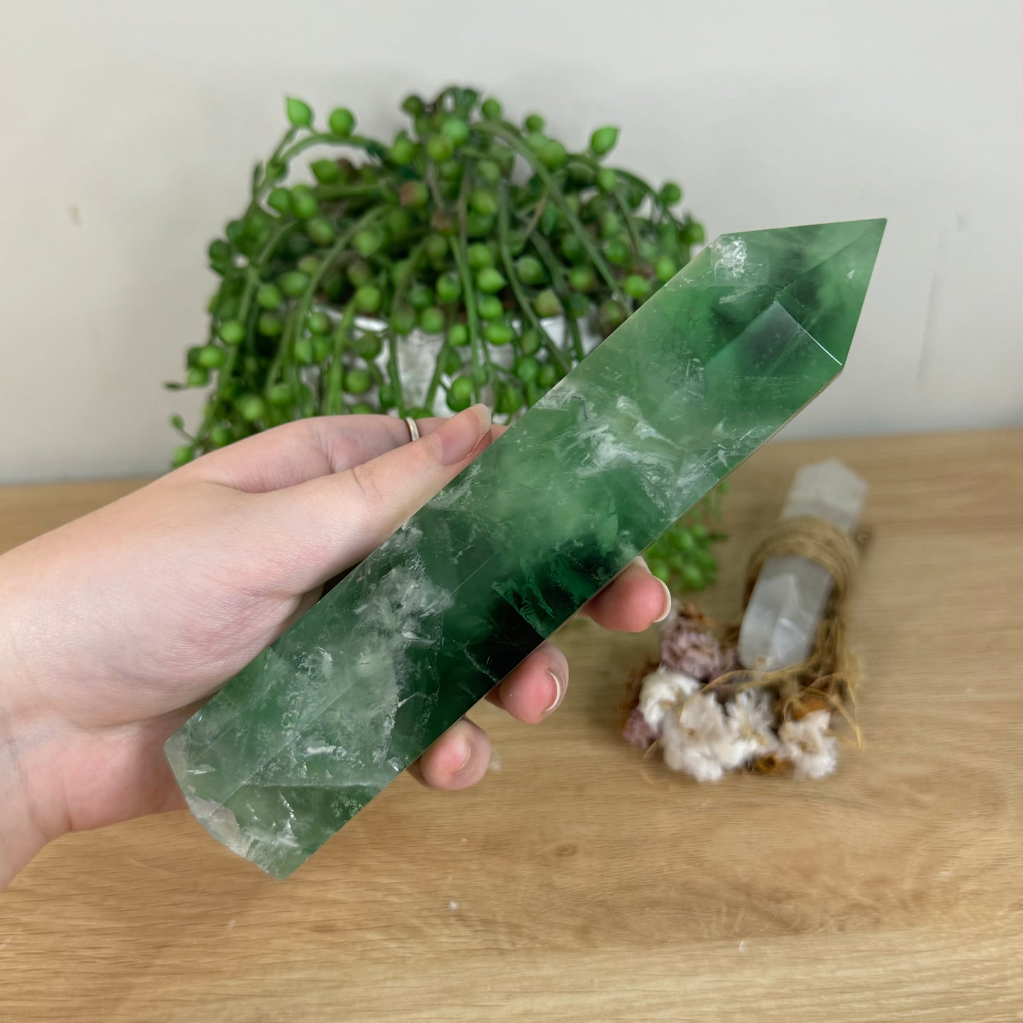 Rainbow Feather Fluorite Tower (P757)
